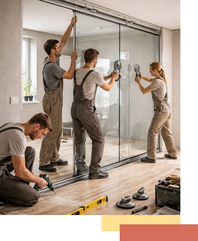 Изготовление стеклянных перегородок на заказ в Камышине