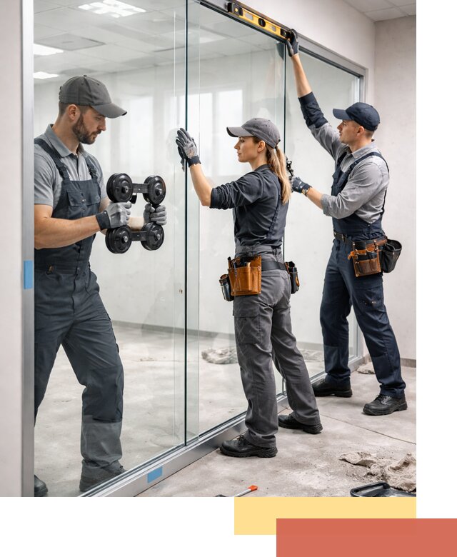 Профессиональный монтаж стеклянных перегородок в Камышине