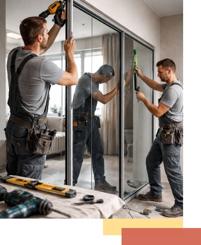 Каркасные стеклянные перегородки под ключ в Камышине