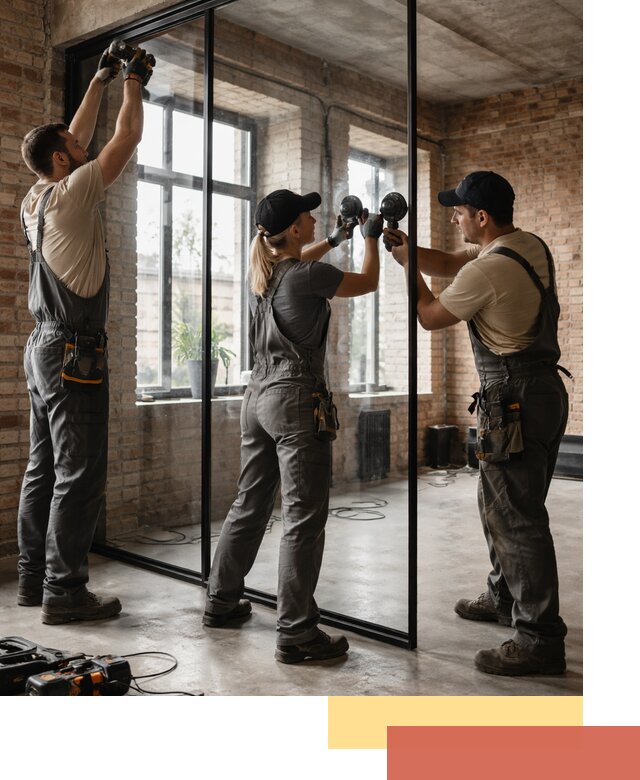 Стеклянные перегородки лофт — изготовление и монтаж в Камышине