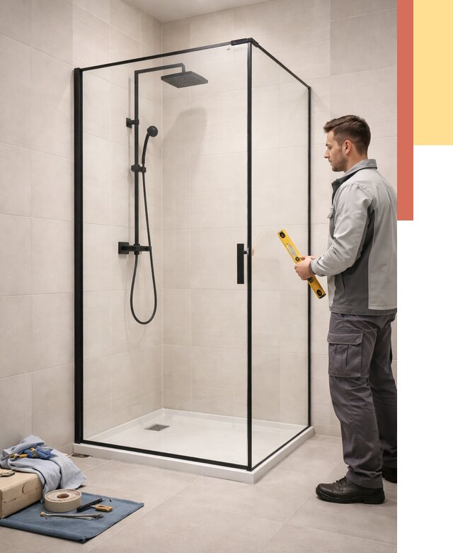 Стеклянные перегородки для душа в Камышине от 12845 руб. | Монтаж под ключ — ОТДЕЛОЧНИК-Кмш