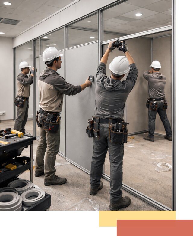 Мобильные офисные перегородки под ключ в Камышине