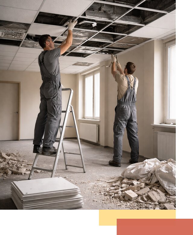 Демонтаж потолков Армстронг профессионально в Камышине