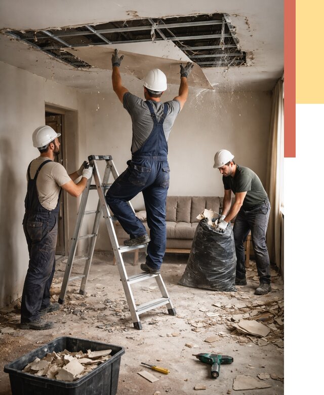 Демонтаж гипсокартонного потолка в Камышине от 432 руб. за м2 — ОТДЕЛОЧНИК-Кмш