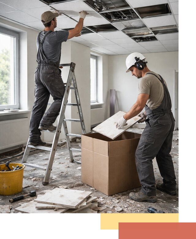 Демонтаж потолочной плитки в Камышине быстро и аккуратно