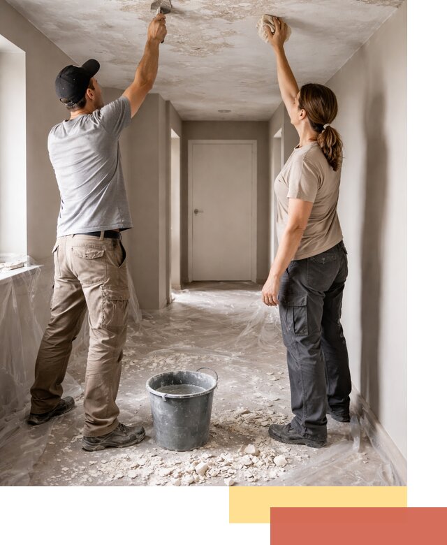 Удаление побелки с потолка в Камышине — быстро и аккуратно