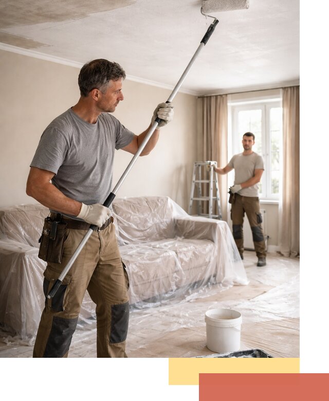 Грунтовка потолка в Камышине — подготовка под покраску и отделку