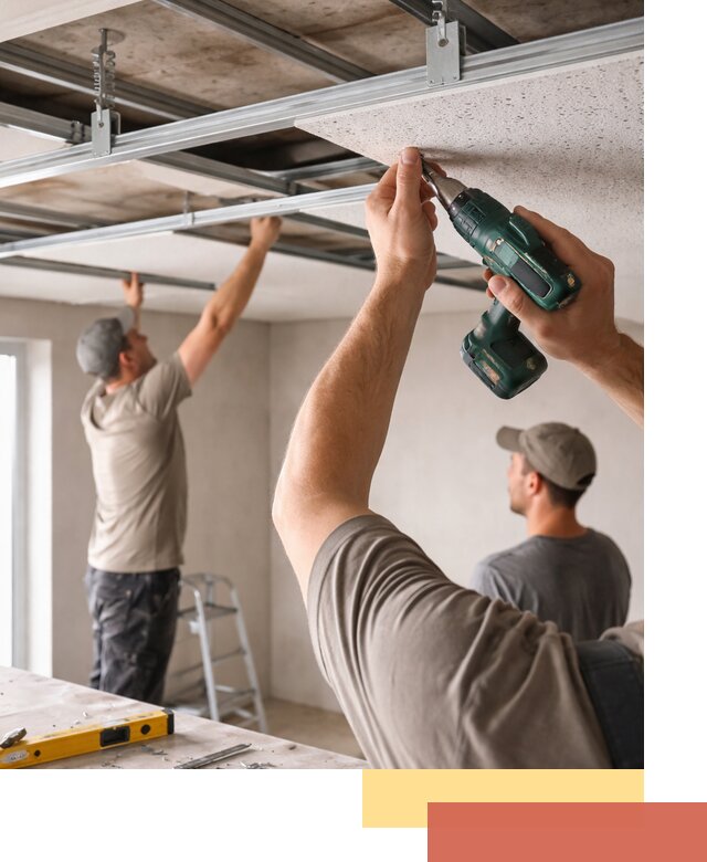 Монтаж акустического потолка в Камышине под ключ