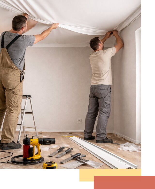 Монтаж ПВХ натяжного потолка в Камышине качественно и быстро