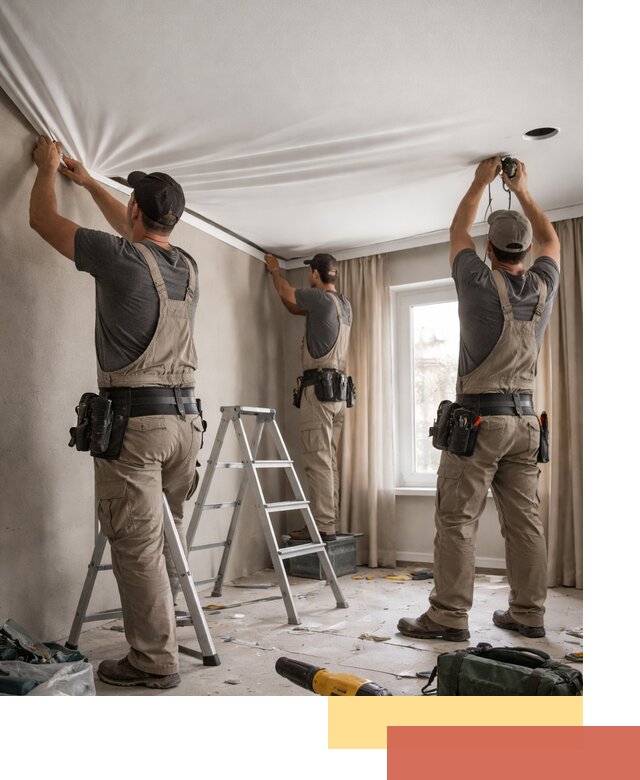 Монтаж матового натяжного потолка в Камышине качественно и быстро