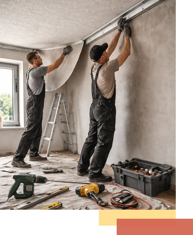 Монтаж фактурного натяжного потолка в Камышине качественно и быстро