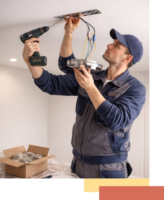 Установка люстры в натяжной потолок в Камышине