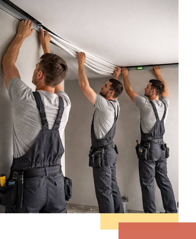 Теневые натяжные потолки в Камышине: монтаж и отделка быстро и качественно