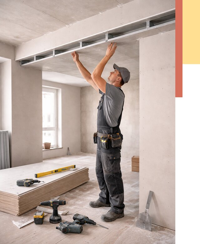 Потолок из гипсокартона с нишей в Камышине от 1285 руб. под ключ | ОТДЕЛОЧНИК-Кмш