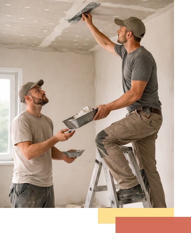 Шпаклевка потолка из гипсокартона в Камышине качественно и быстро