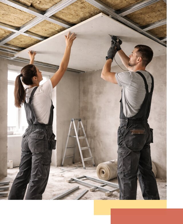 Звукоизоляция потолка из ГКЛ в Камышине профессионально и надежно