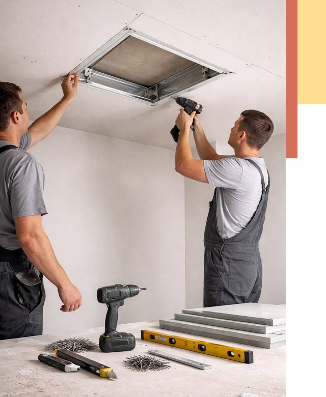 Установка люка в потолок ГКЛ в Камышине от 2569 руб. под ключ | ОТДЕЛОЧНИК-Кмш