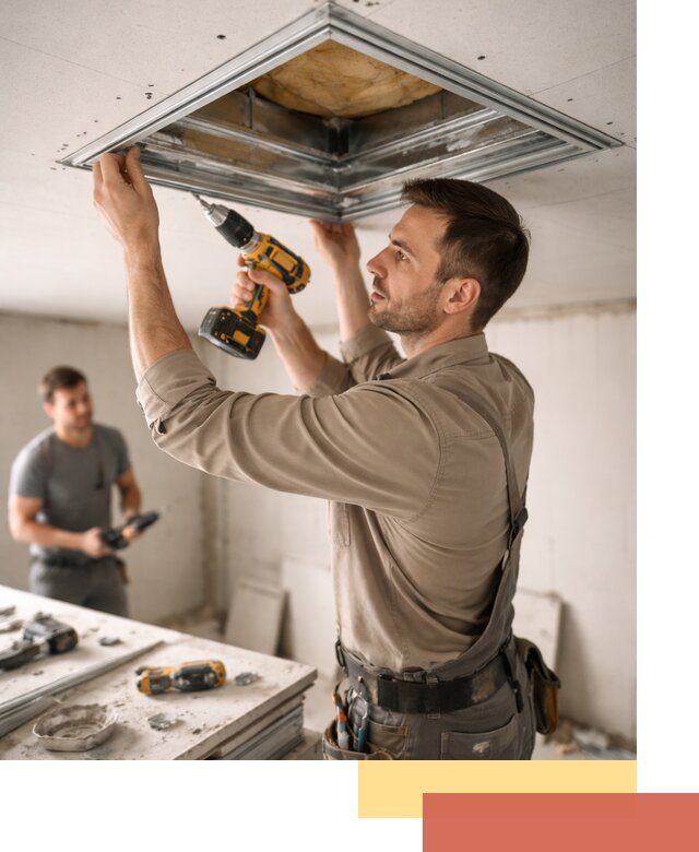 Монтаж люка в потолок из ГКЛ в Камышине