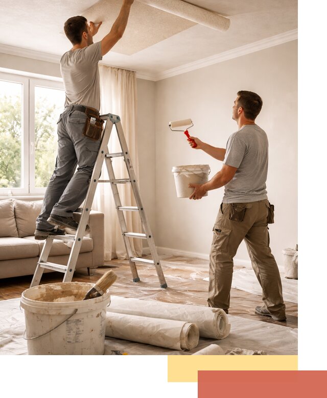 Поклейка обоев на потолок в Камышине — качественно и быстро