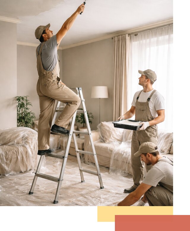 Покраска потолков акриловой краской в Камышине качественно и быстро