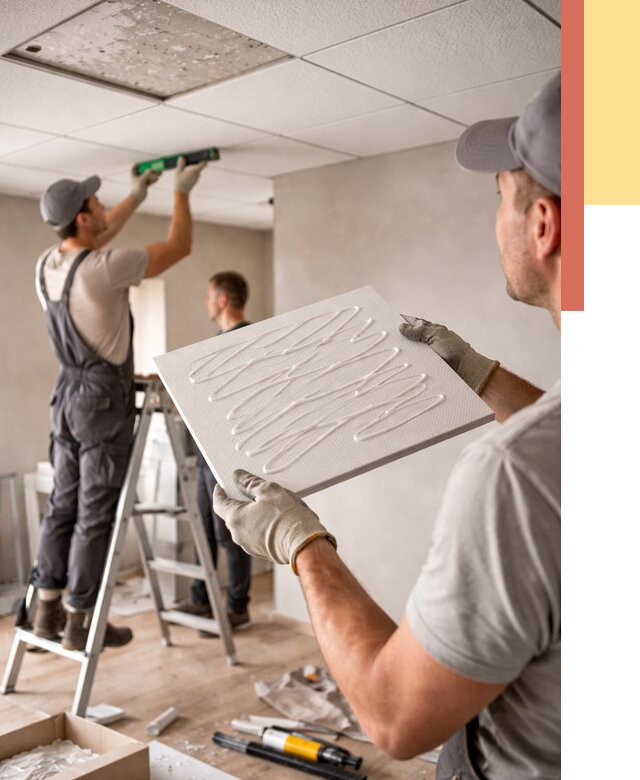 Монтаж потолочной плитки в Камышине от 4624 руб. — быстро и недорого | ОТДЕЛОЧНИК-Кмш