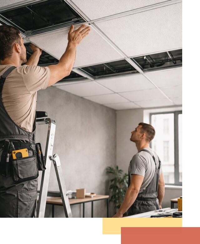 Монтаж потолочной плитки в Камышине качественно и в срок