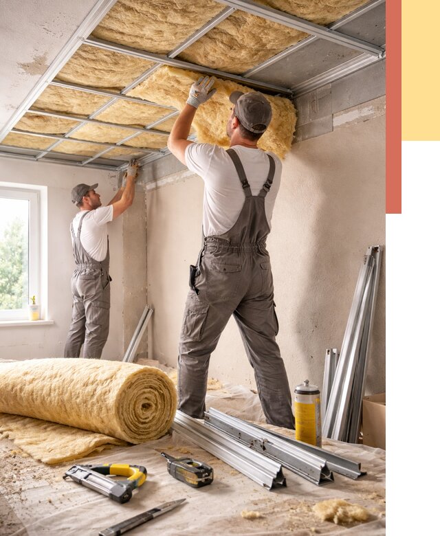 Утепление потолка в Камышине от 7399 руб/м2 — недорого, быстро, под ключ | ОТДЕЛОЧНИК-Кмш