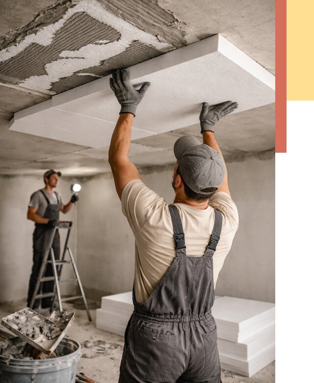 Утепление потолка пенопластом в Камышине от 4624 руб/м2 — недорого и быстро | ОТДЕЛОЧНИК-Кмш