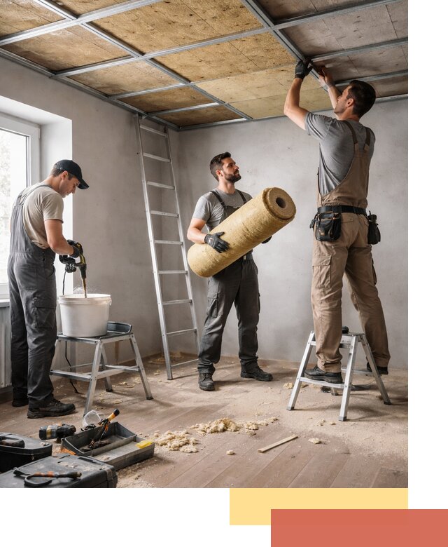 Шумоизоляция потолка в Камышине: профессиональный монтаж и отделка